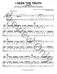 I Seek The Truth - Outtake piano sheet music cover